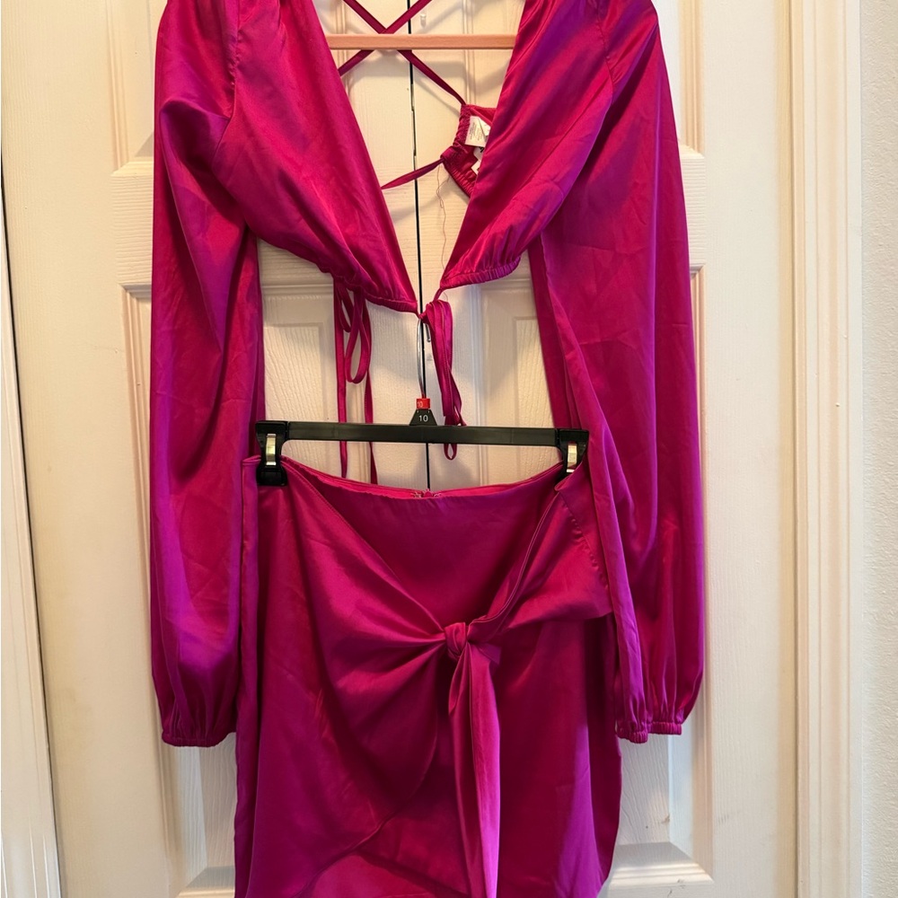 Superdown Rissa Wrap Skirt Set